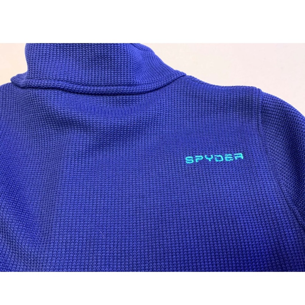 SPYDER FULL ZIP BLUE SWEATER JACKET Sz L 14/16 - Picture 4 of 12